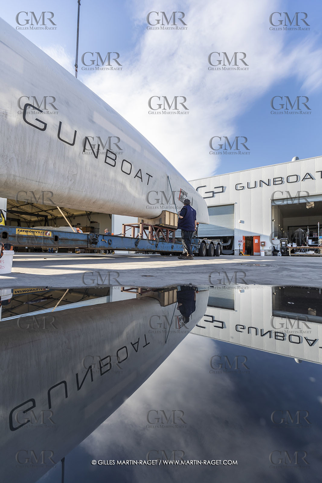15 02 2022, La Grande Motte (FRA), Gunboat 80  1 hulls delivery