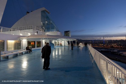 17 02 2012 - Marseille (FRA,13) - Arrivée dnas le port de marseille à bord du Piana (La méridionale)