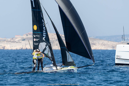 16 07 2023, Marseille, (FRA), Paris 2024 Olympic Games 2024 Sailing Test Event, Day 8, Medal race 49er FX