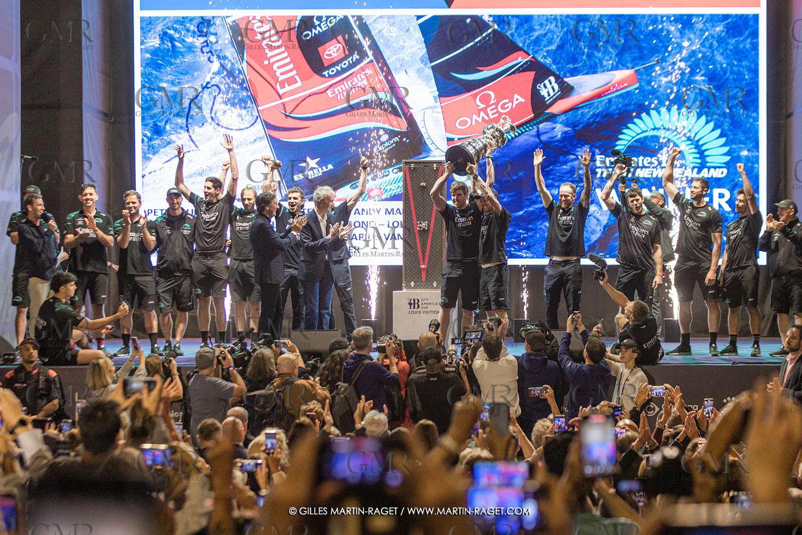 19 10 2024, Barcelona (ESP), Louis Vuitton 37th America's Cup, Final Match, Race Day 6 , Prizegiving