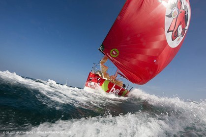 13 03 2010 -  La Grande Motte   Port Camargue (FRA) - Groupe Bel - Kito de Pavant   Sebastien Audigane training for Transat AG2R