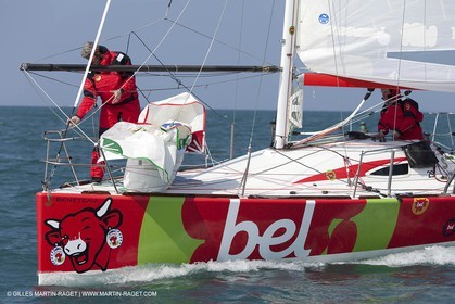 13 03 2010 -  La Grande Motte   Port Camargue (FRA) - Groupe Bel - Kito de Pavant   Sebastien Audigane training for Transat AG2R
