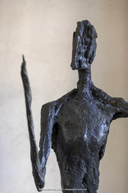 05 08 2019, Marseille (FRA,13), Oeuvre de Germaine Richier, Don Quichotte 1950-1951, Bronze patiné foncé, Epreuve d'exposition, Fondeur : Susse, Paris, 225 x 97 x 61 cm, Collection famille Germaine Richier