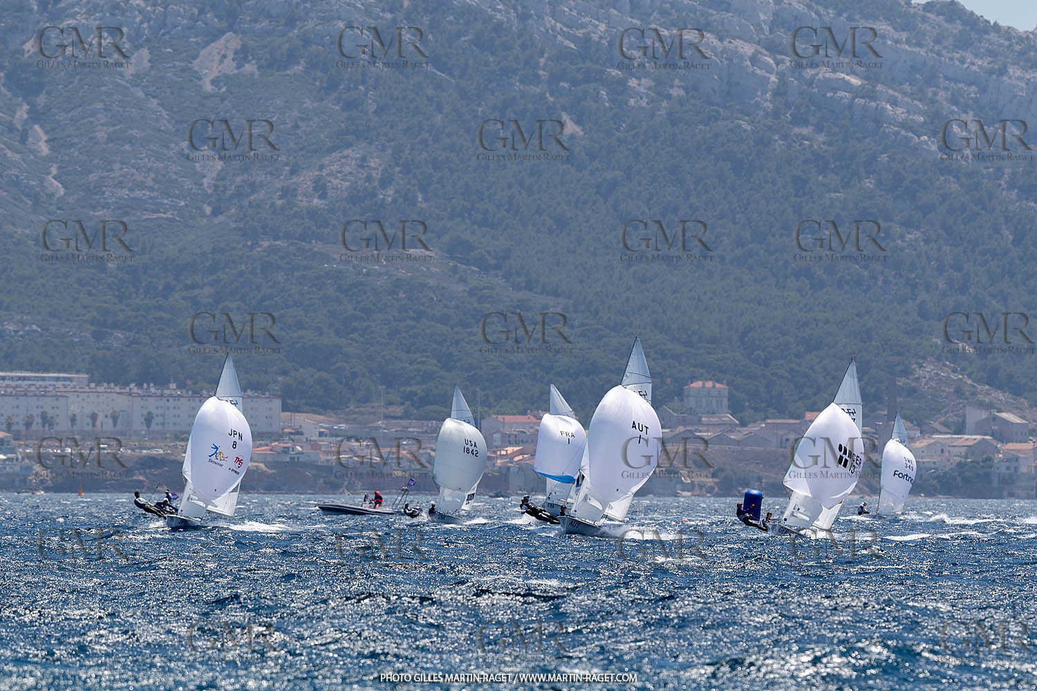 15 07 2023, Marseille (FRA), Paris 2024 Olympic Games Sailing Test Event, Day 6, 470 Medal Race