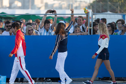 14 08 2016, Rio de Janeiro (BRA), 2016 Olympic Games, Sailing, RSX Women medal ceremony