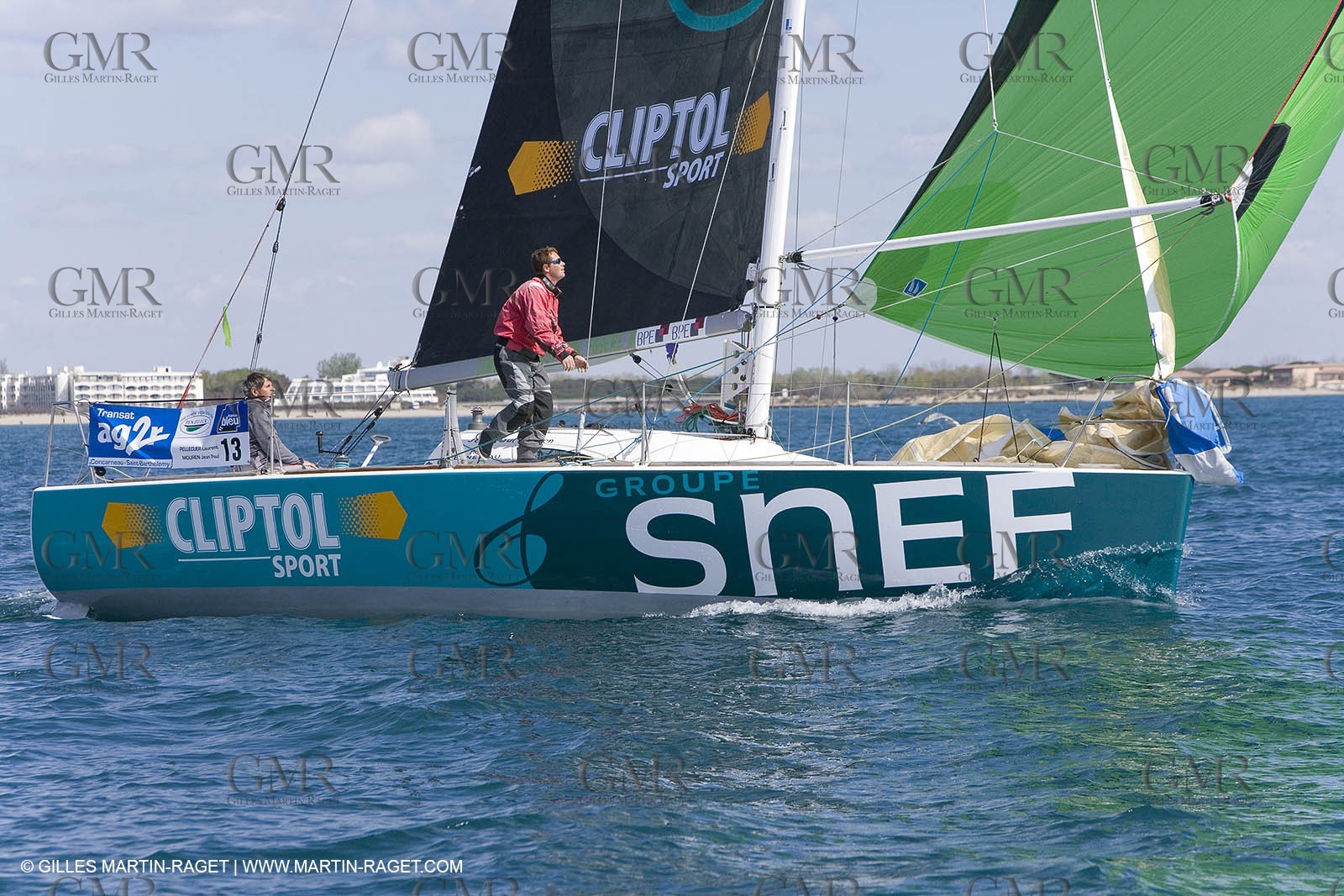 27 03 08- La Grande Motte- (FRA,34) Transat AG2R 2008- Jean-Paul Mouren- Laurent Pellecuer
