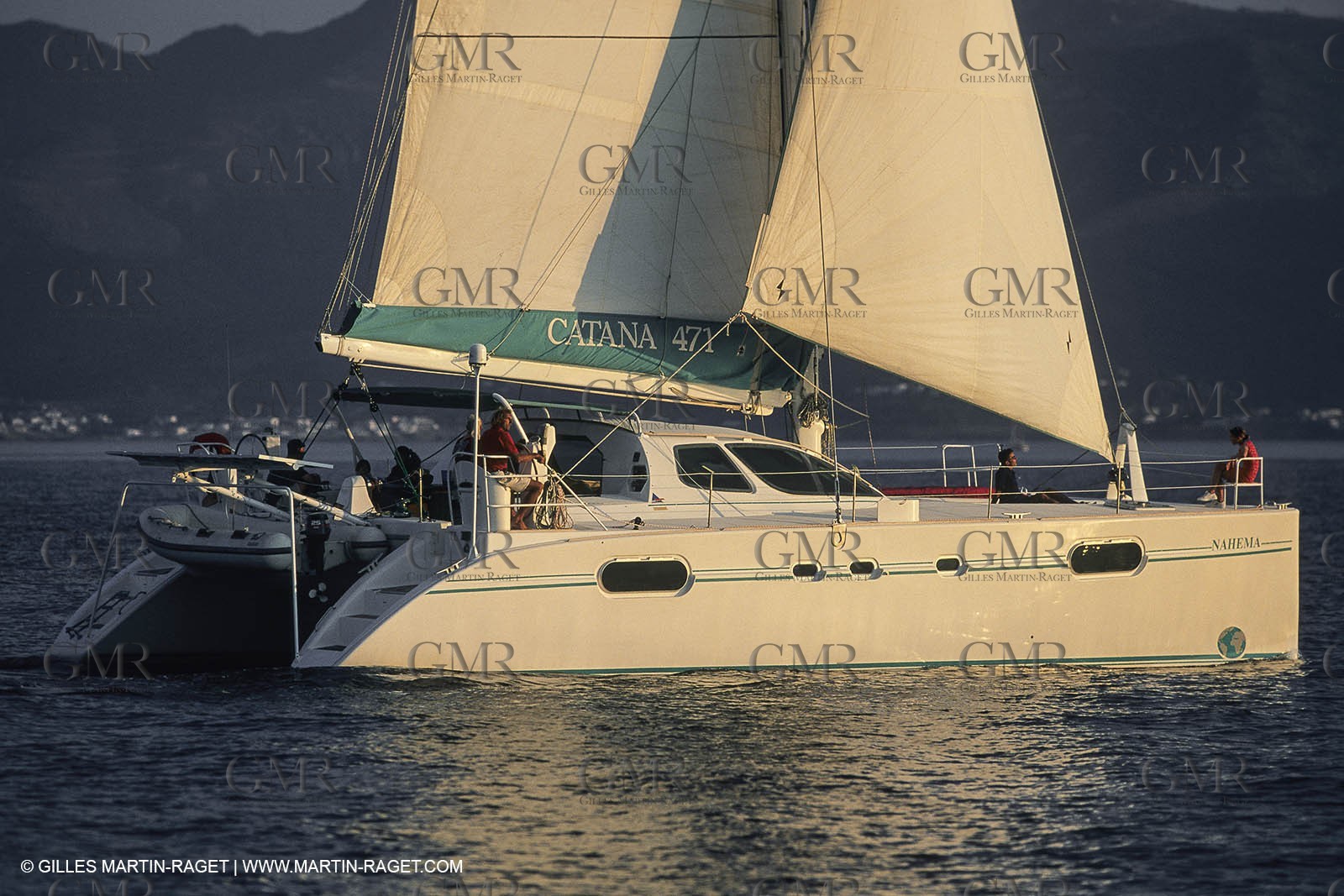 Sailing, cruising, multihull under sail