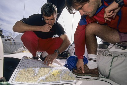 Voile, croisière, personnages, hommes