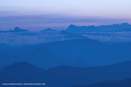 01 09 2007 - Mount Ventoux summit - view toward north and east with Haute Provence and south Alps (Oisans chain)