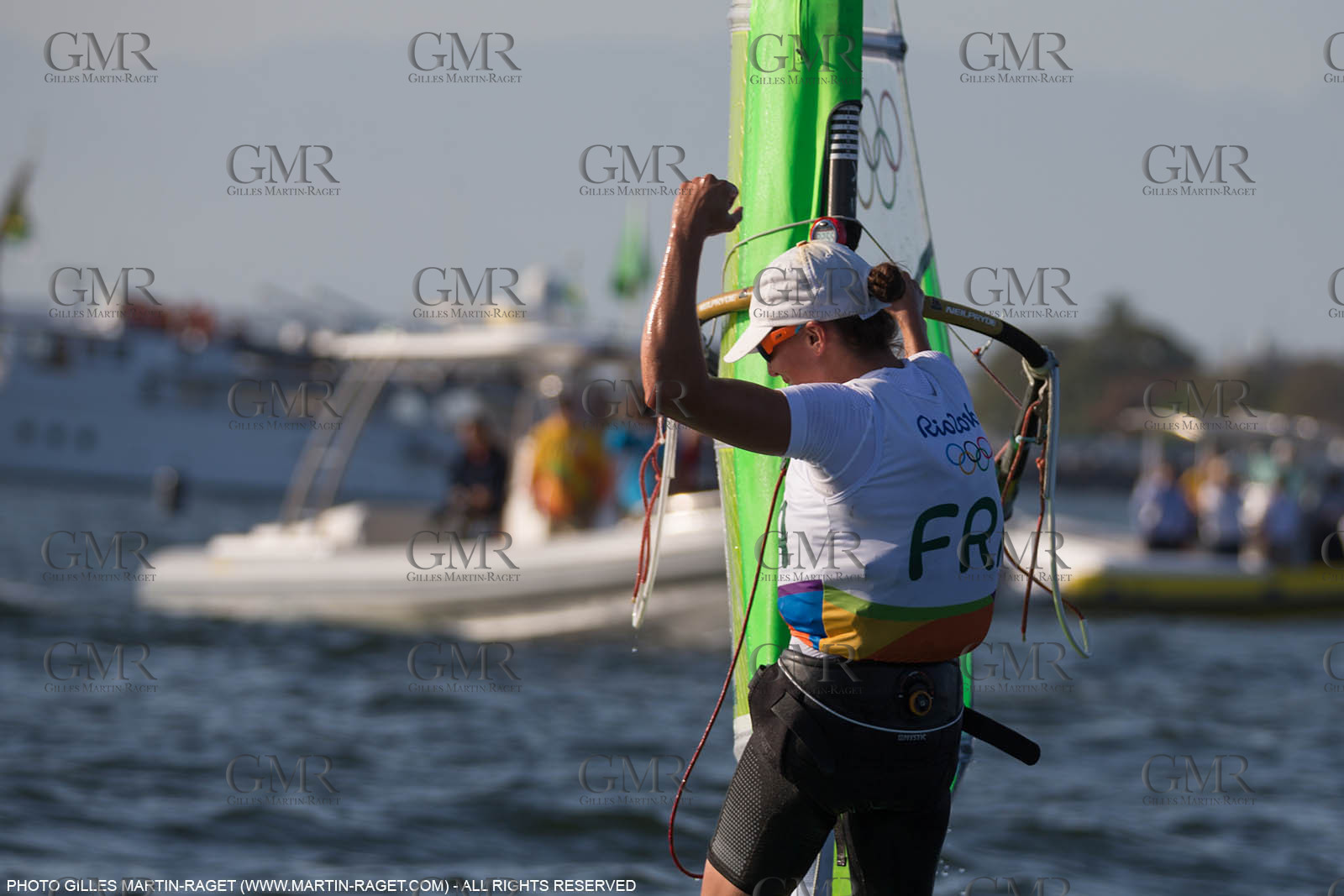 14 08 2016, Rio de Janeiro (BRA), 2016 Olympic Games, Sailing, RSX Women medal race, Charline Picon (FRA), gold medalist