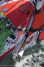 17 10 2007 - Chrebourg (FRA, 35) - IMOCA monohulls- Transat Jacques Vabre - Groupe Bel (Kito de Pavant - Sébastien Col) - qualification delivery Port Camargue-Le Havre