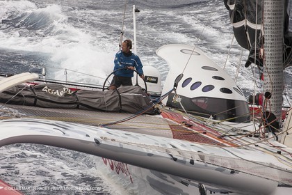 12 09 2012 - Marseille (FRA,13) - Trimaran Sodebo - Thomas Coville - Trans Mediterranée record attempt.