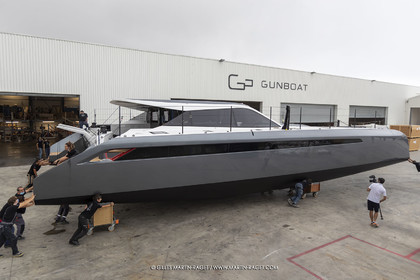 21 07 2020, La Grande Motte (FRA), Gunboat, Gunboat 68 SeaTilt out of the shed