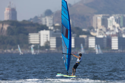 14 08 2016, Rio de Janeiro (BRA), 2016 Olympic Games, Sailing, RSX Men Medal race, Pierre Le Coq (FRA), bronze medalist