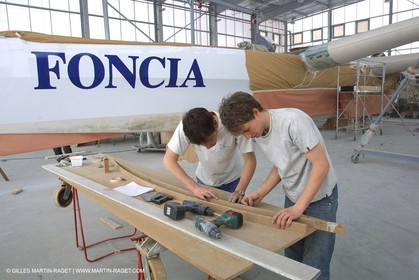 ORMA 60' Trimaran Foncia 2 - Alain Gauthier - Boat building - Boat yard