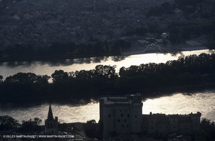Rhône river, King Rene castle near Tarascon