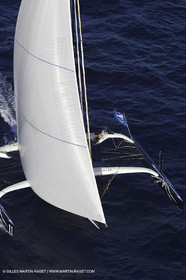 05 11 2006 - Pointe à Pitre Guadelupe (FRA) - Route du Rhum 2006 arrival - overall winner Lionel Lemonchois (Gitana 11)