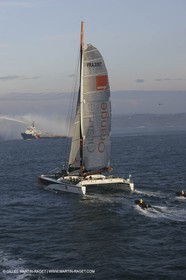 Orange II - Arrivée Trophée Jules Verne 2005 à Brest  - En mer