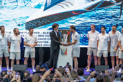 04 10 2024, Barcelona (ESP), 37th America's Cup, Louis Vuitton Cup Final, Race Day 7 , Prizegiving