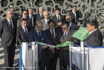 Al Azizi oficial launchat the Mucem museum - H2X boatyard - Oceanographic research ship - Marseille (FRA,13) - 27 05 2014