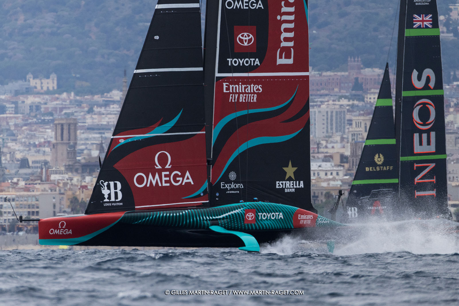 18 10 2024, Barcelona (ESP), Louis Vuitton 37th America's Cup, Final Match, Race Day 5, Race 8
