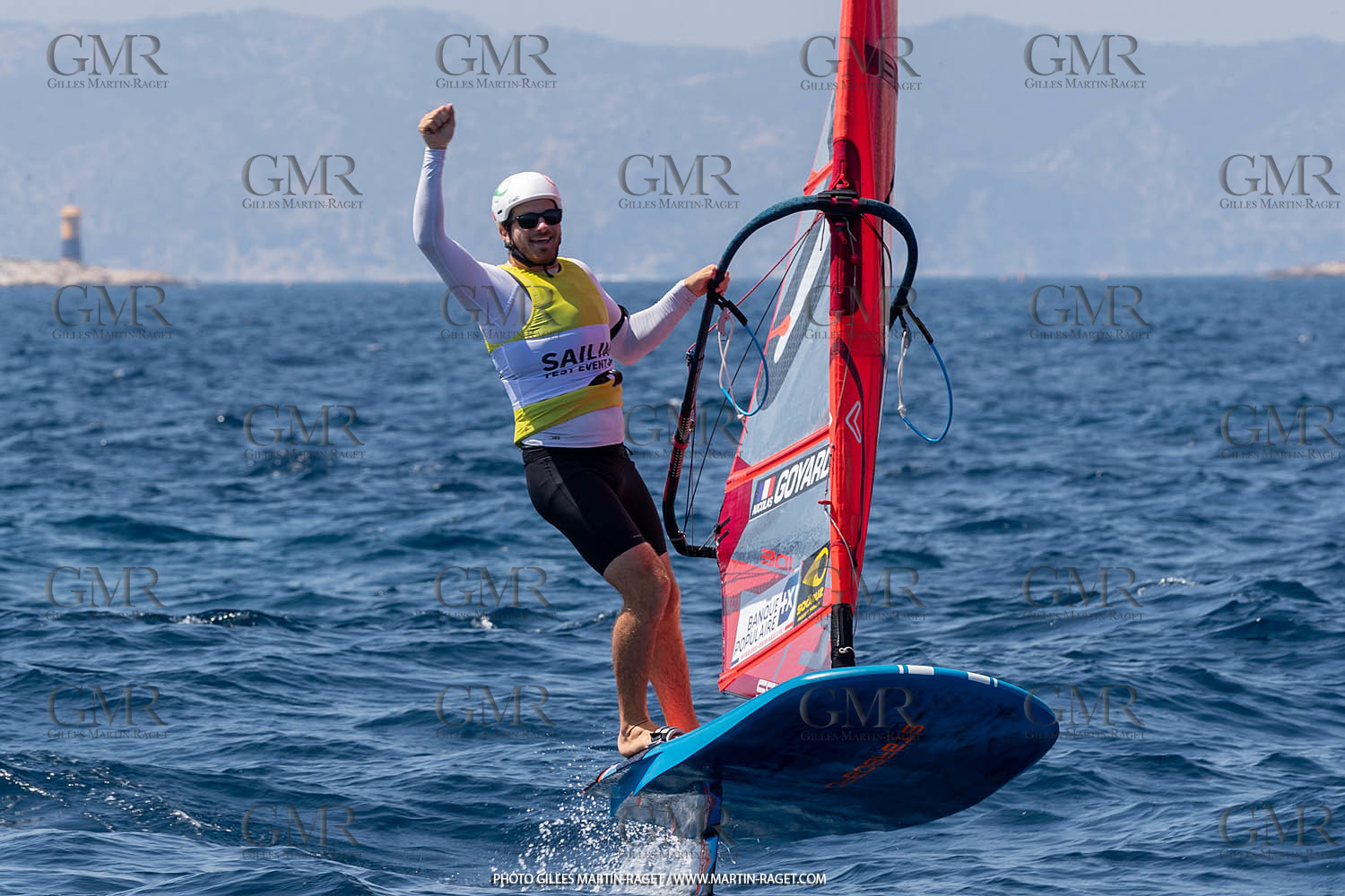 16 07 2023, Marseille, (FRA), Paris 2024 Olympic Games 2024 Sailing Test Event, Day 8, Medal race IQ Foil Men, Thomas Goyard (FRA)