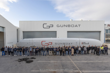 15 02 2022, La Grande Motte (FRA), Gunboat 80  1 hulls delivery