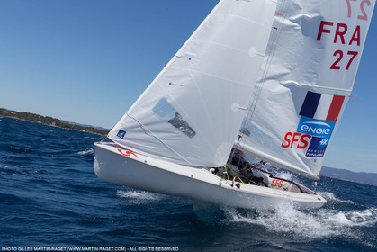 25 04 2016, Hyères (FRA,83), Jeux Olympiques Rio 2016, voile, 470, Sofian Bouvet   Jeremie Mion, SFS Voile