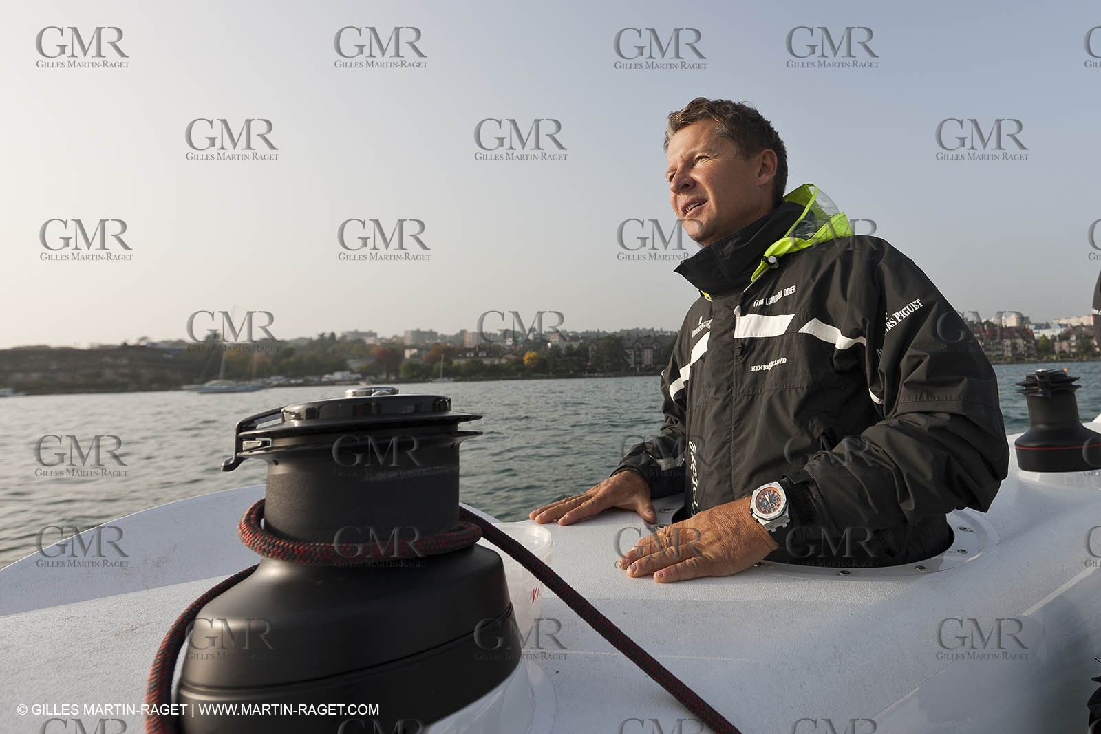 09 10 2010 - Morges (SUI) - L'Hydroptère.CH - 1st sail - Alain Thébault