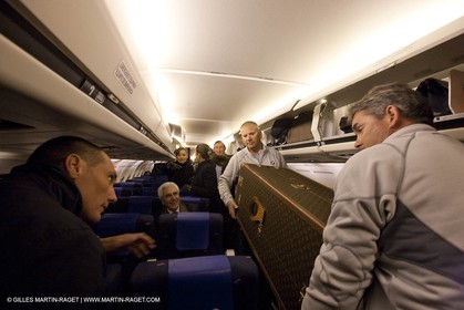 19 02 2010 - Valencia (ESP) - 33rd America's Cup - BMW ORACLE Racing - USA Victory Tour - Day 1 - Leaving Valencia