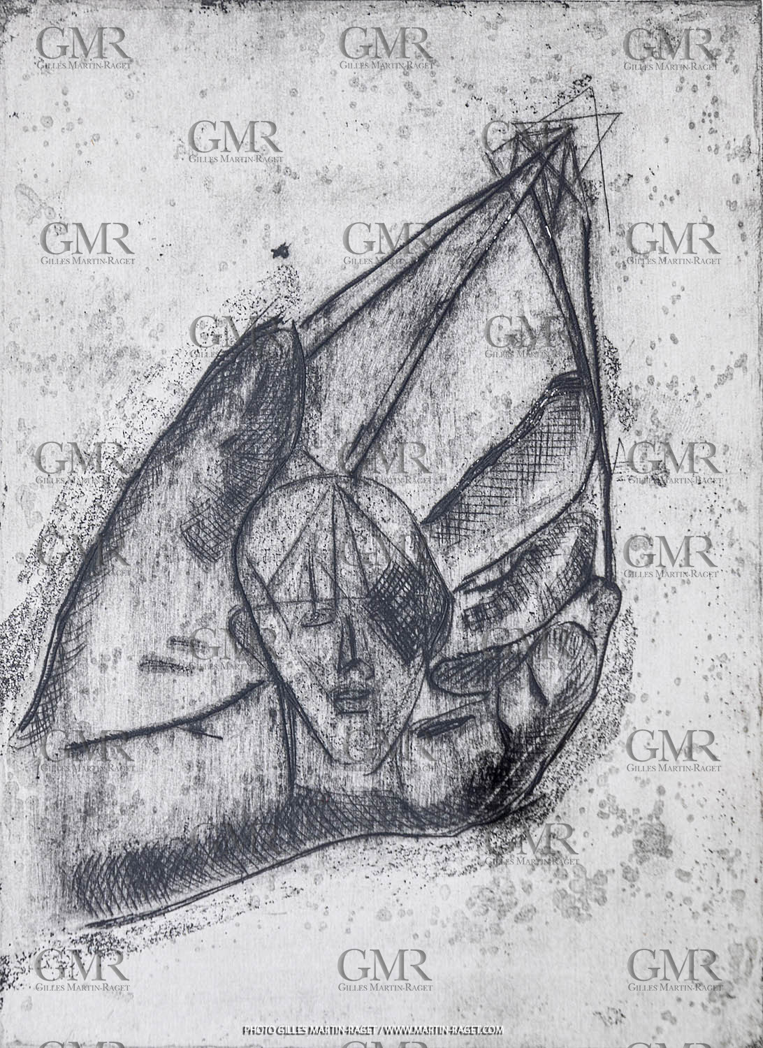 12 07 2020, St Rémy de Provence (FRA, 13) Oeuvre Germaine Richier, gravure