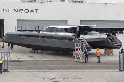 21 07 2020, La Grande Motte (FRA), Gunboat, Gunboat 68 SeaTilt out of the shed