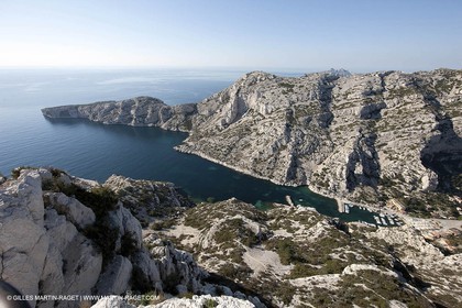 11 03 2009 - Marseille (FRA, 13) - Les Calanques- Calanque de Morgiou as seen from Crêt St Michel belvedere