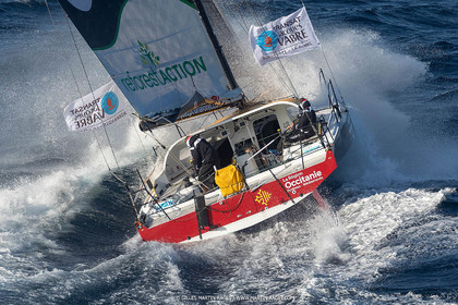 27 08 2021, Marseille (FRA), Transat Jacques Vabre 2021, Class 40, HBF-Reforest'Action (Kito de Pavant, Gwen Gbick)