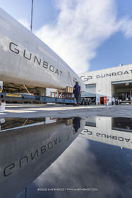 15 02 2022, La Grande Motte (FRA), Gunboat 80  1 hulls delivery