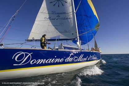 15 02 2007 - La Grande Motte (FRA) - Monotype Figaro II - Thierry Duprey du Vorsent (Domaine de Monts d'Arbois)