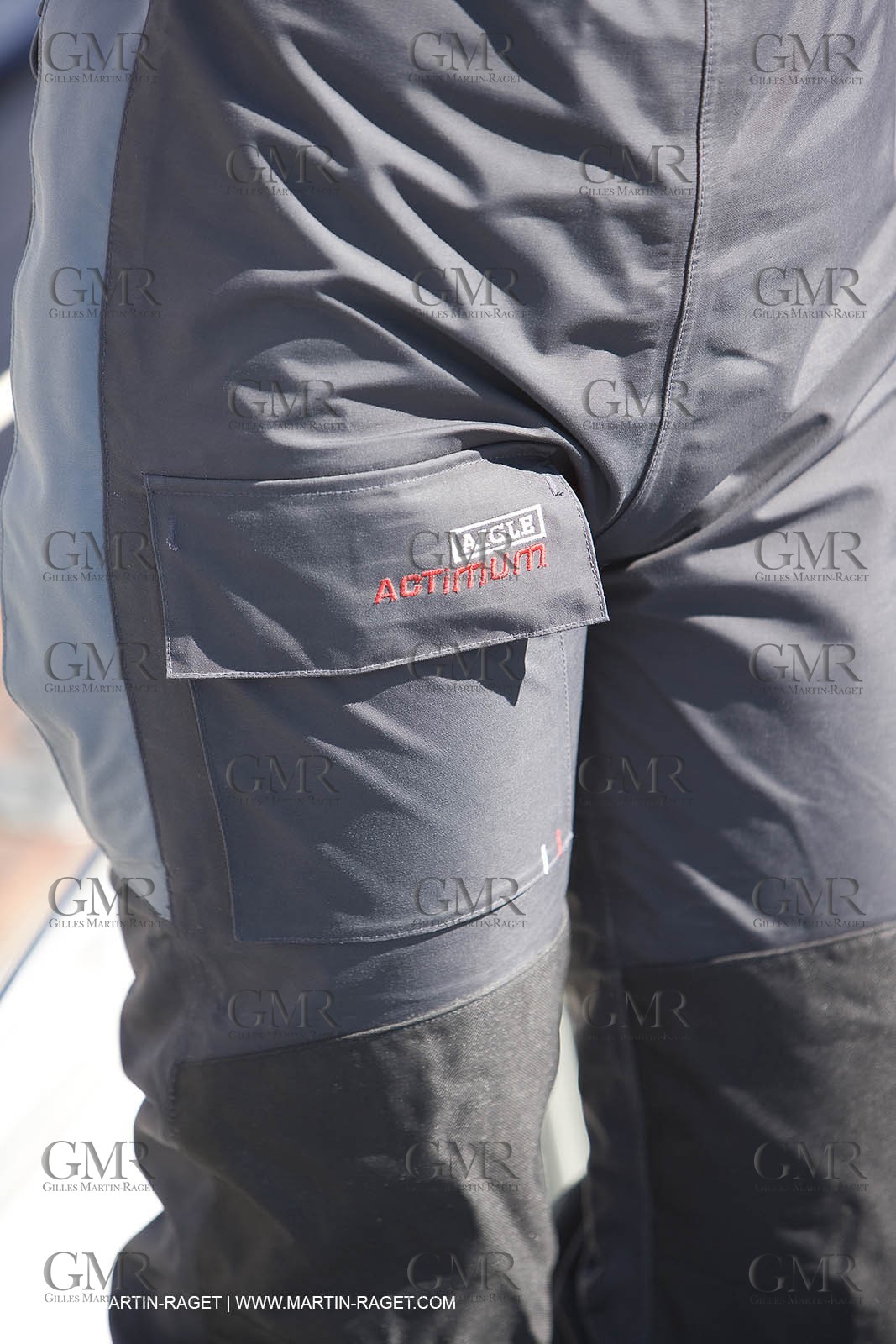 28 09 2007 - Marseille (FRA, 13) - Aigle Marine weather clothing showed in action by salors Marc Emig et Luce Molinier