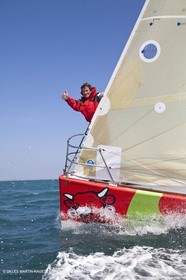 13 03 2010 -  La Grande Motte   Port Camargue (FRA) - Groupe Bel - Kito de Pavant   Sebastien Audigane training for Transat AG2R