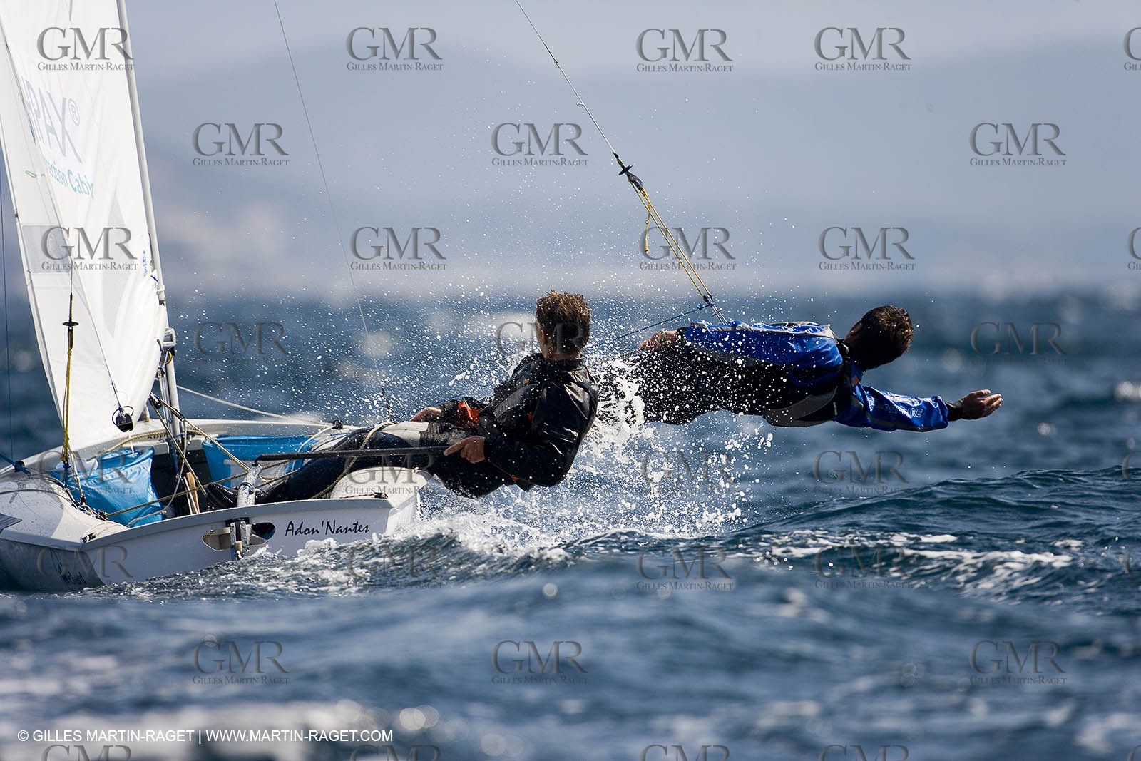 27 04 2007 - 2007 Semaine Olympique Française - Hyères (South of France) - Day 6 - Medal Race - Team France - 470 Homme - Leboucher-Garos