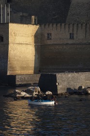 24 02 2012 - Naples (ITA) - 34th America's Cup - America's Cup World Series Naples 2012 - Naples Preview - Fishermen at Castel Dell Ovo