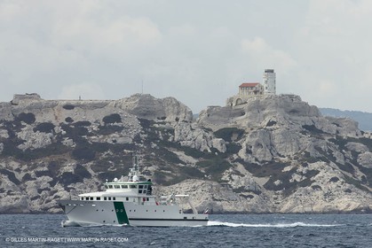 Al Azizi first sea trial - H2X boatyard - Oceanographjic research ship - La Ciotat (FRA,13) - 26 05 2014
