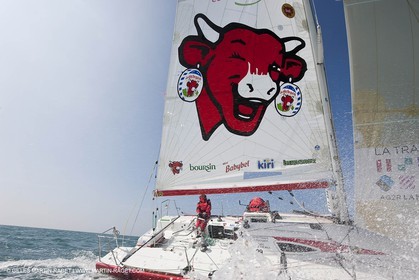 13 03 2010 -  La Grande Motte   Port Camargue (FRA) - Groupe Bel - Kito de Pavant   Sebastien Audigane training for Transat AG2R