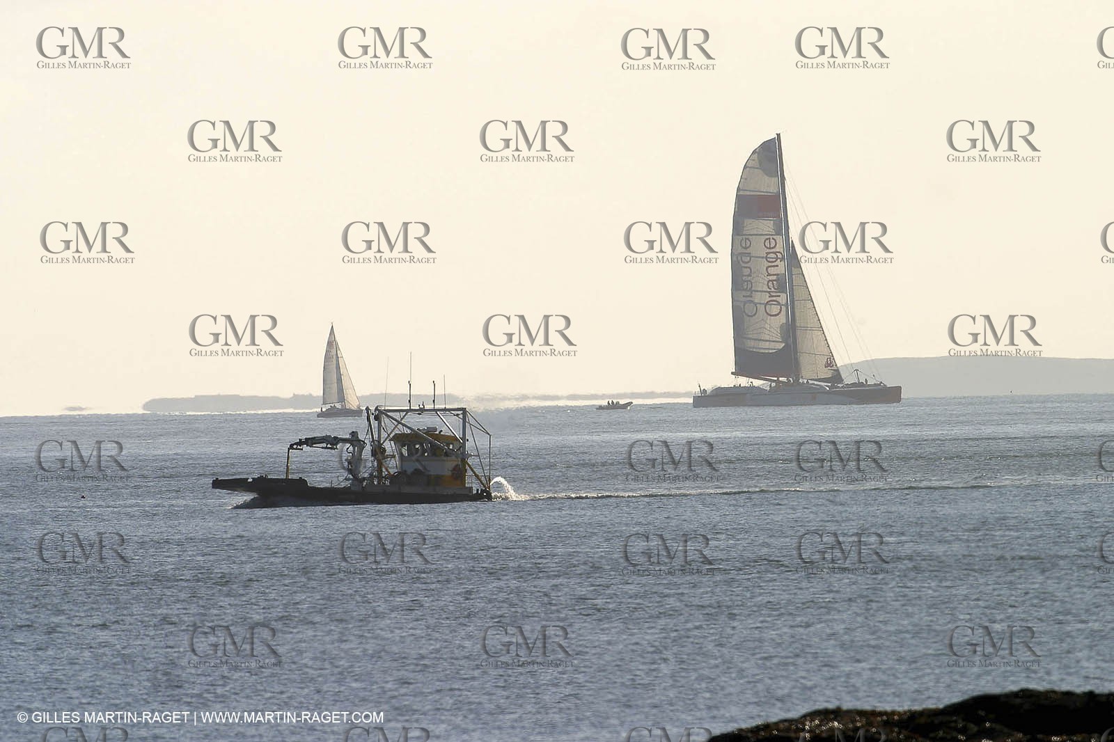 Vannes - Multiplast Boatyard - Orange II 1st sea trial