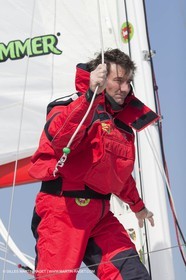 13 03 2010 -  La Grande Motte   Port Camargue (FRA) - Groupe Bel - Kito de Pavant   Sebastien Audigane training for Transat AG2R