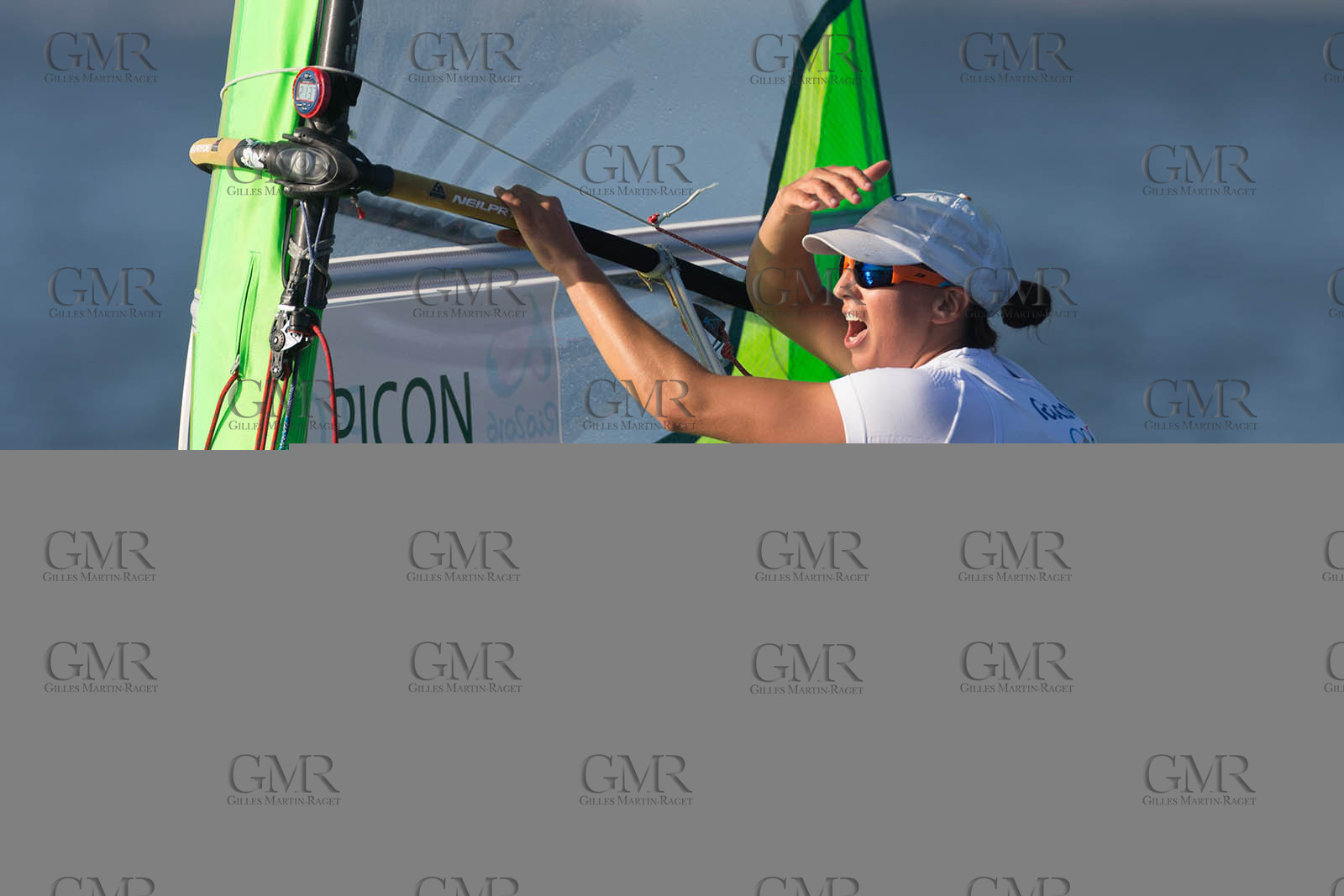 14 08 2016, Rio de Janeiro (BRA), 2016 Olympic Games, Sailing, RSX Women medal race, Charline Picon (FRA), gold medalist