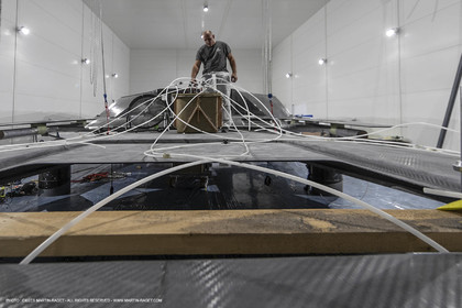 29 10 2018, La Grande Motte (FRA,30), Chantier Gunboat, construction du Gunboat 68,  préparation de l'infusion