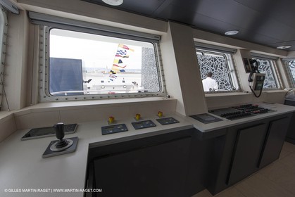 Al Azizi oficial launchat the Mucem museum - H2X boatyard - Oceanographic research ship - Marseille (FRA,13) - 27 05 2014