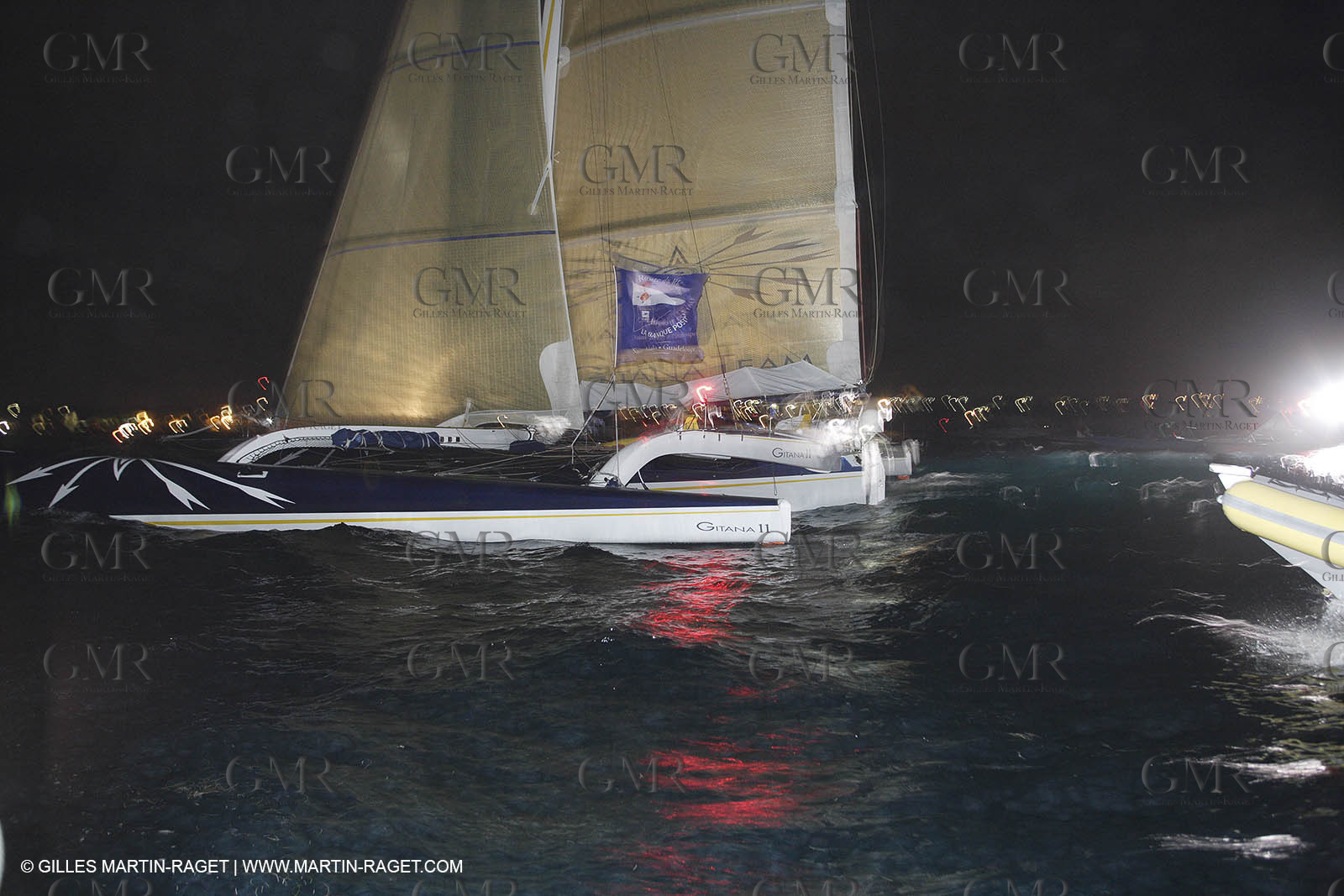 05 11 2006 - Pointe à Pitre Guadelupe (FRA) - Route du Rhum 2006 arrival - overall winner Lionel Lemonchois (Gitana 11)