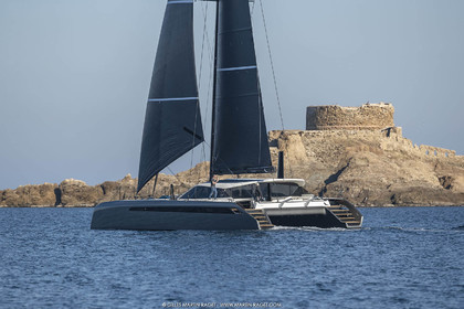 16 02 2019, Porquerolles (FRA,83), Gunboat 68 sail testing  3