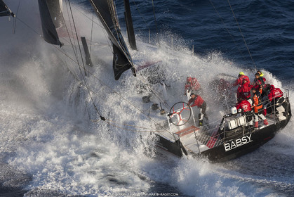09 10 2017, Calvi (FRA,20), VOR 70 Babsy, Tentative de record autour de la Corse à la voile, skipper Franck Cammas